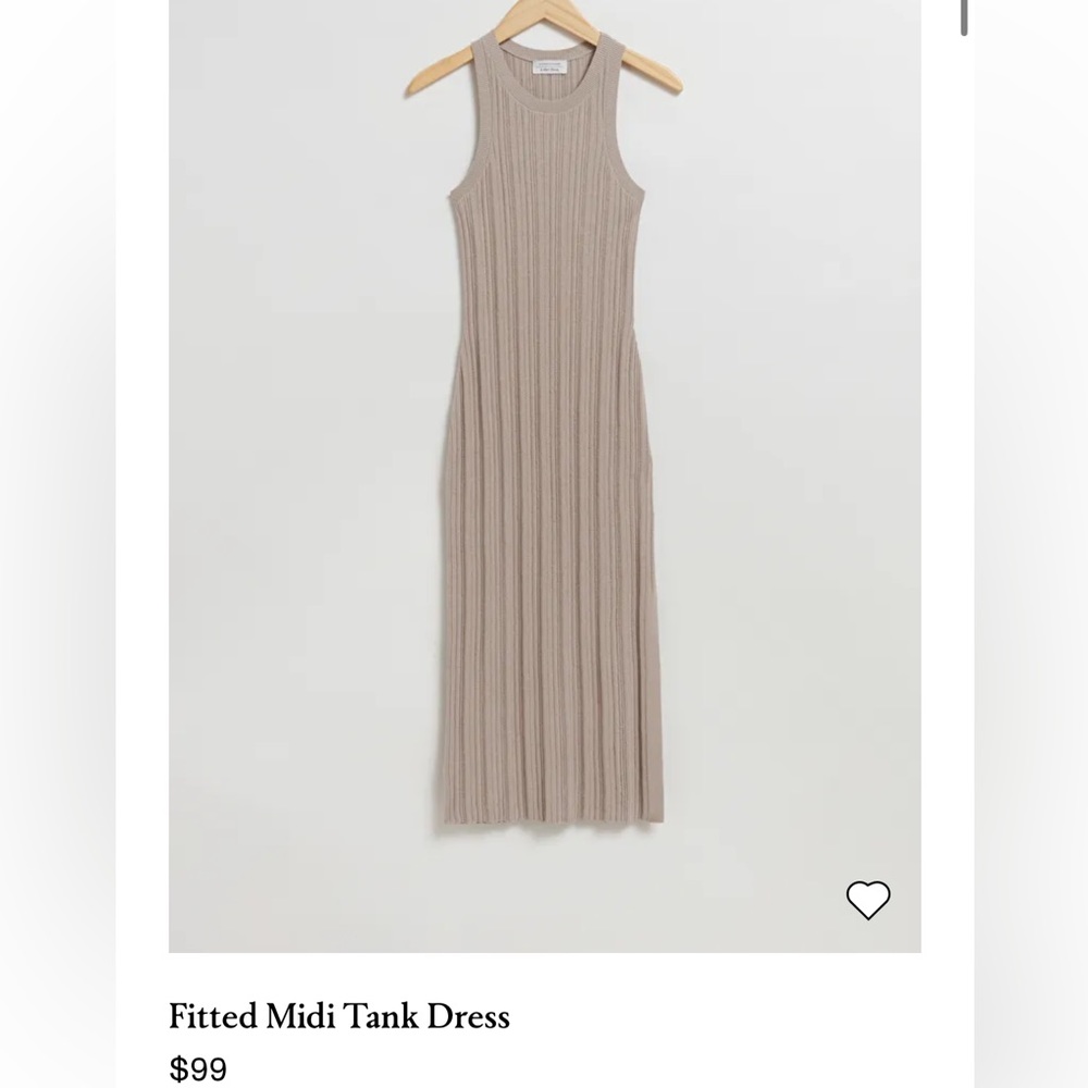 & Other Stories Fitted Midi Tank Dress